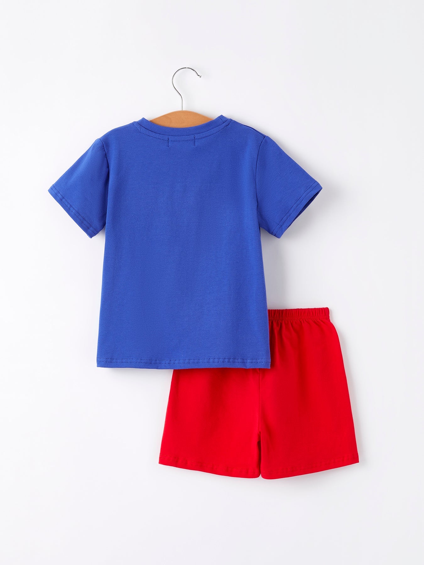 4th of july Dinosaur Smock Embroidery Boys Short Sleeved Shorts