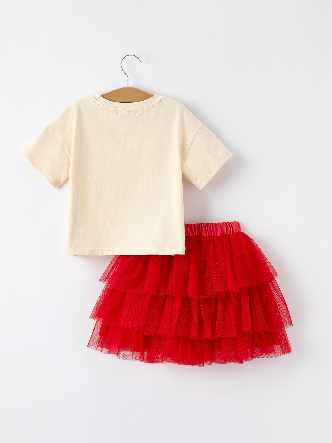 4th of july Cherry Print Tulle Dress