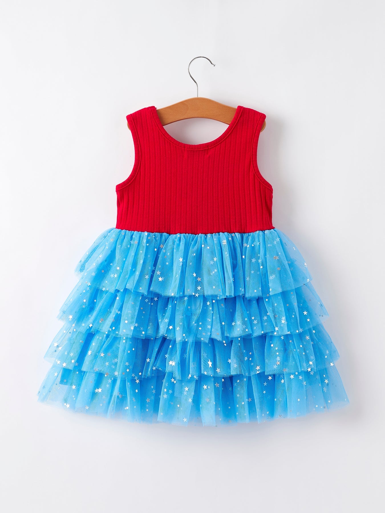 4th of july Star Sleeveless Tutu Skirt