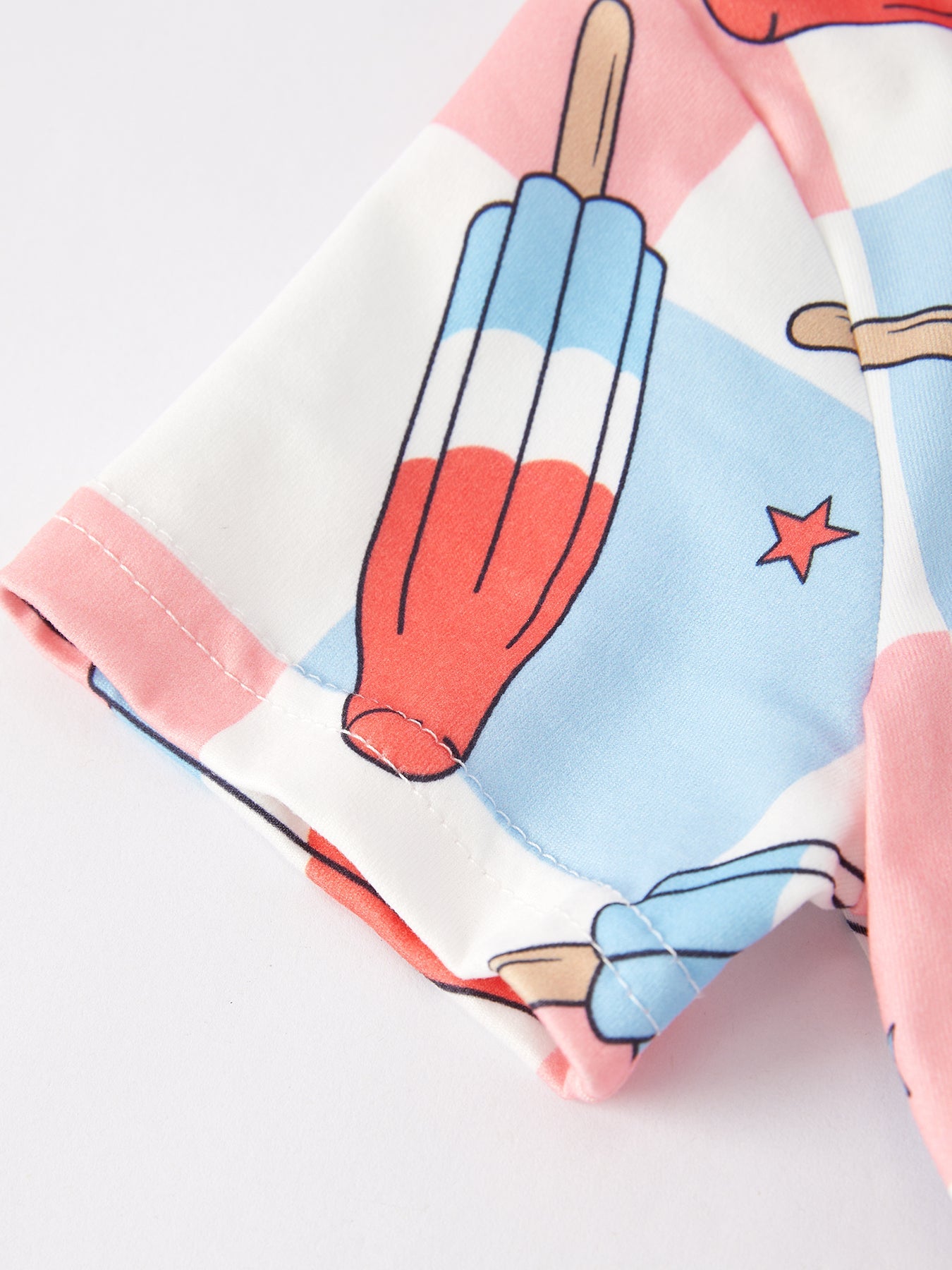 4th Of July Ice Cream Plaid Girls Dress