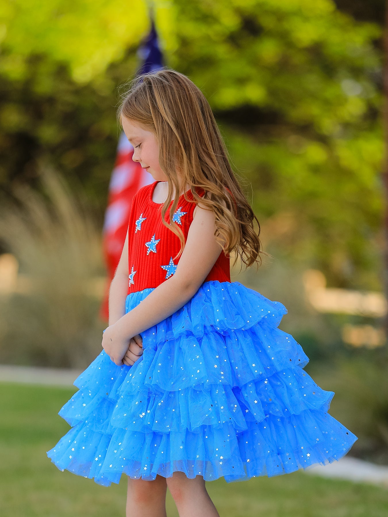 4th of july Star Sleeveless Tutu Skirt