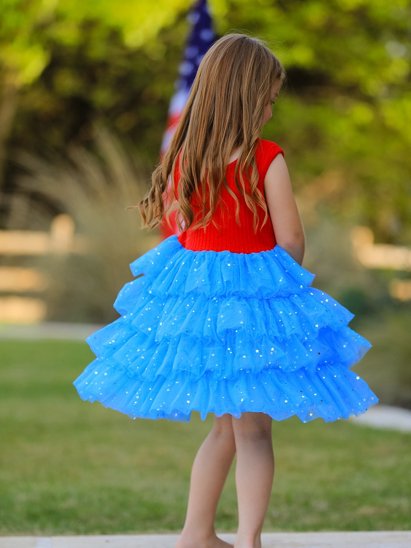 4th of july Star Sleeveless Tutu Skirt