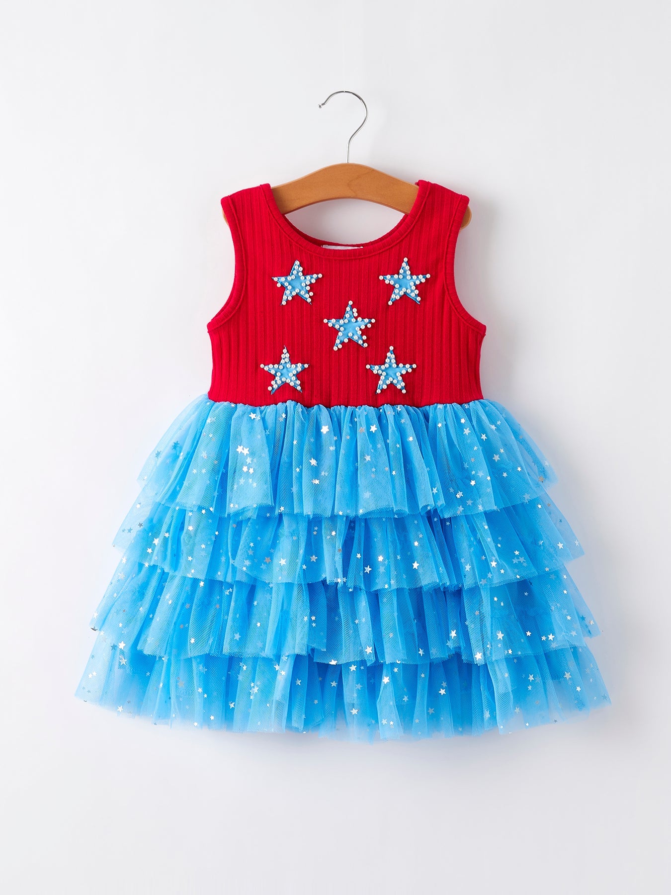 4th of july Star Sleeveless Tutu Skirt