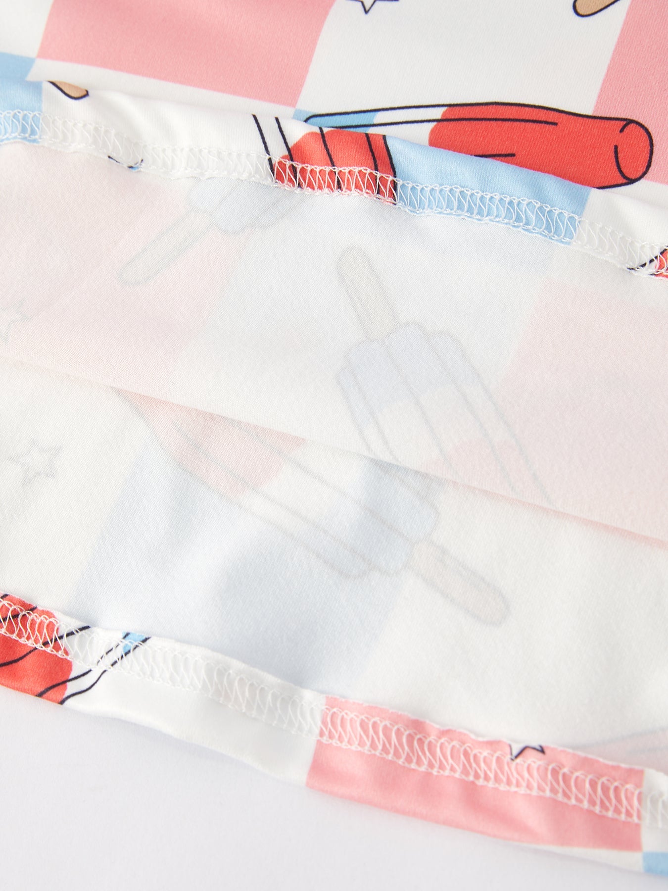 4th Of July Ice Cream Plaid Girls Dress