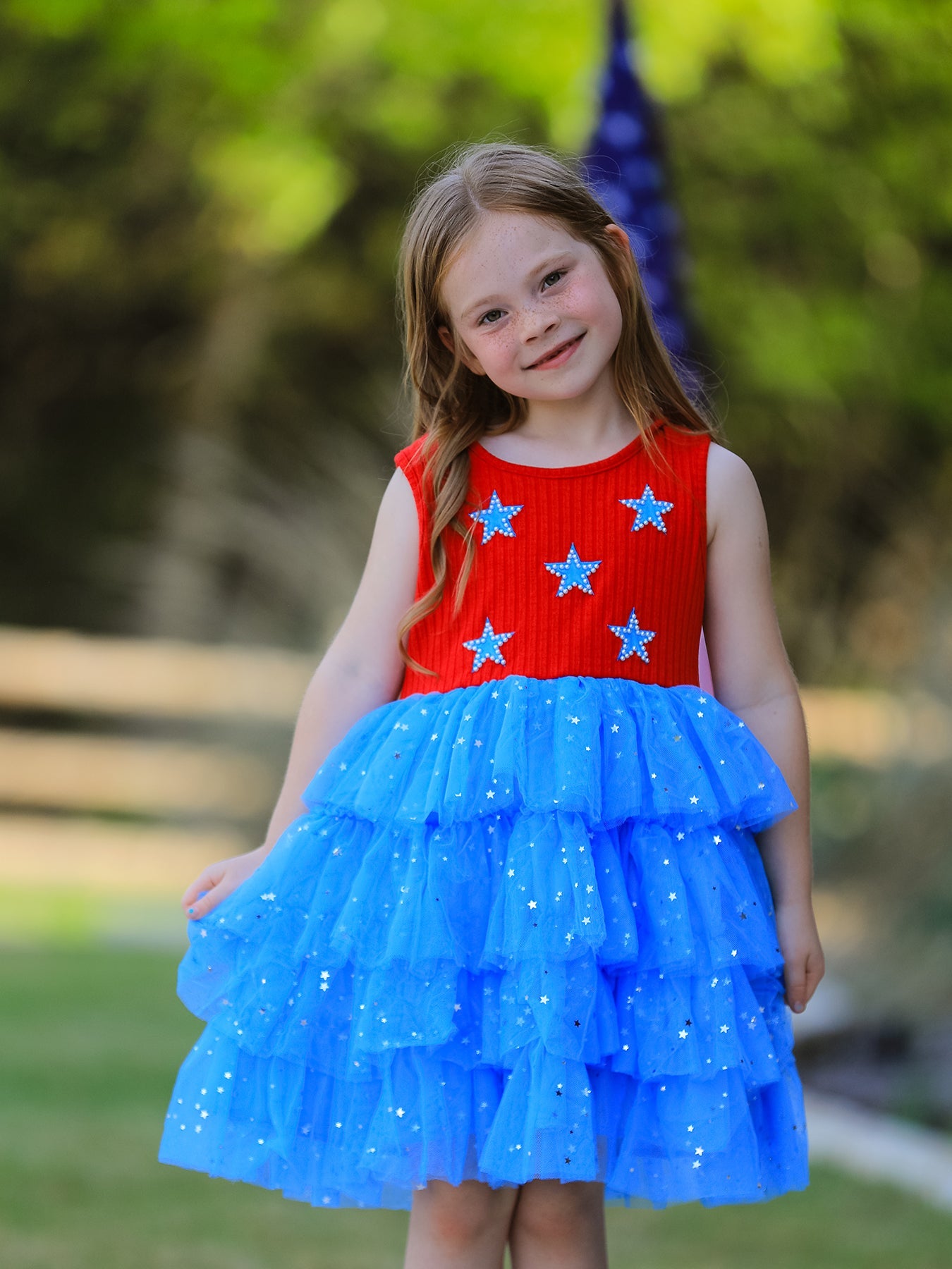 4th of july Star Sleeveless Tutu Skirt