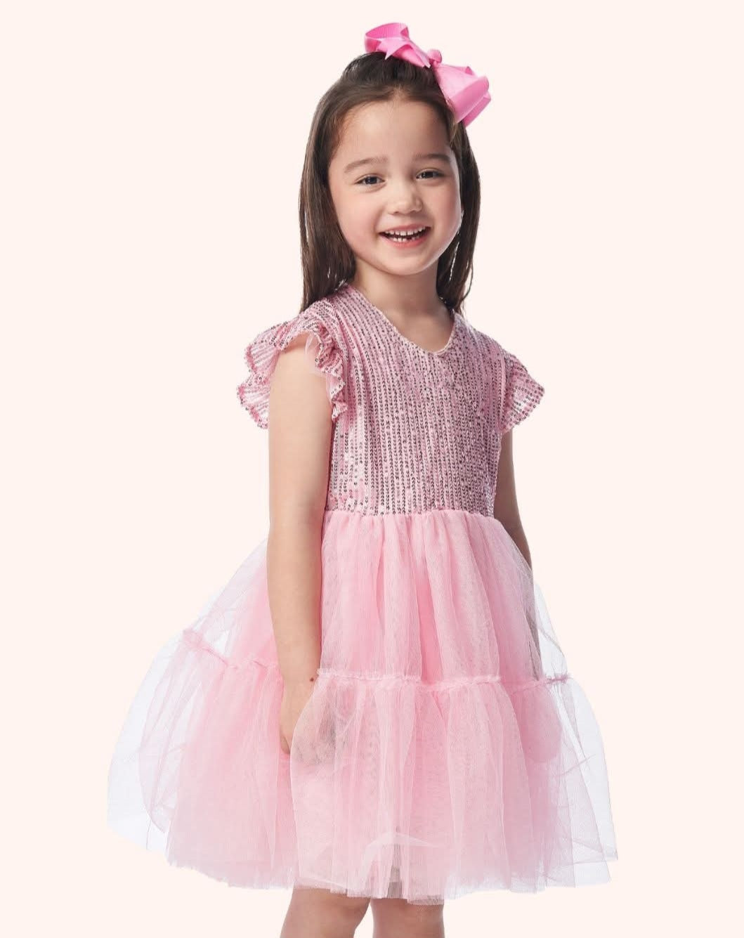 Pink Tull Sequin Dress!!
