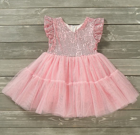 Pink Tull Sequin Dress!!